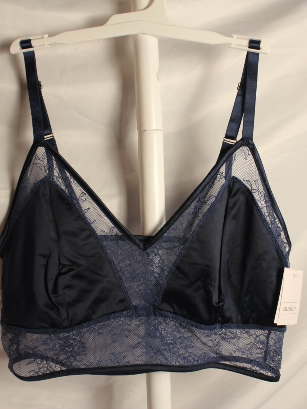 Auden Navy Lace Longline Bralette